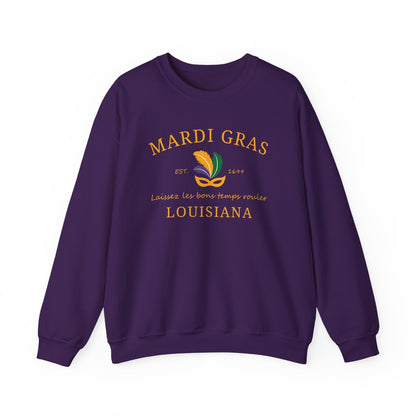 Mardi Gras | Mardi Louisiana  Gold | Unisex Heavy Blend™ Crewneck Sweatshirt