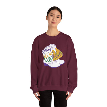 Mardi Gras | Boots | Unisex Heavy Blend™ Crewneck Sweatshirt