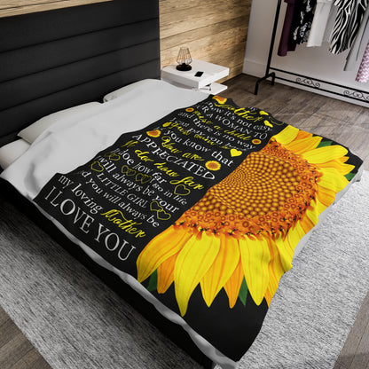 To My Mom  | I Know It's Not Easy | Velveteen Plush Blanket 80"x60"