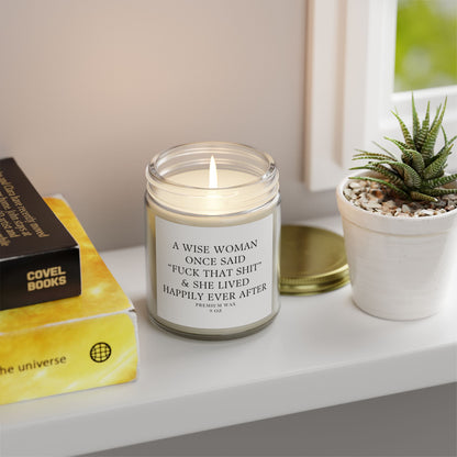 Funny | A Wise Woman | Scented Candles, Coconut Apricot Wax  9oz