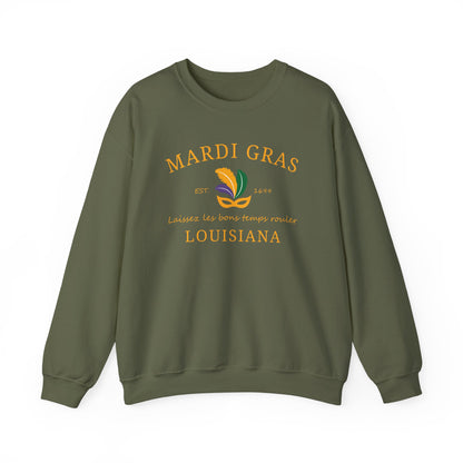Mardi Gras | Mardi Louisiana  Gold | Unisex Heavy Blend™ Crewneck Sweatshirt