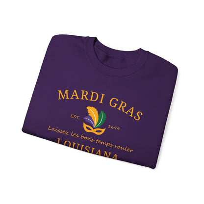 Mardi Gras | Mardi Louisiana  Gold | Unisex Heavy Blend™ Crewneck Sweatshirt