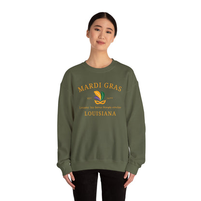 Mardi Gras | Mardi Louisiana  Gold | Unisex Heavy Blend™ Crewneck Sweatshirt