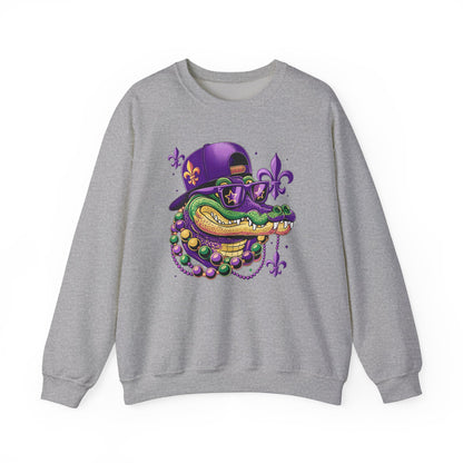 Mardi Gras | Crocodile | Unisex Heavy Blend™ Crewneck Sweatshirt