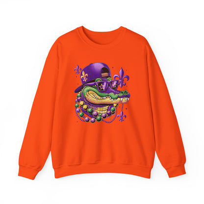 Mardi Gras | Crocodile | Unisex Heavy Blend™ Crewneck Sweatshirt