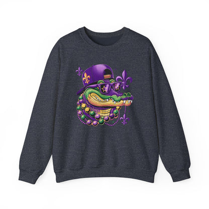 Mardi Gras | Crocodile | Unisex Heavy Blend™ Crewneck Sweatshirt