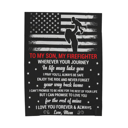 To My Son | Wherever Your Journey | Velveteen Plush Blanket 80"x60"