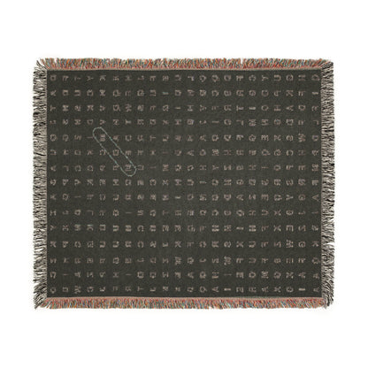 Modern Woven Blanket - Stylish Alphabet Design Cozy Throw