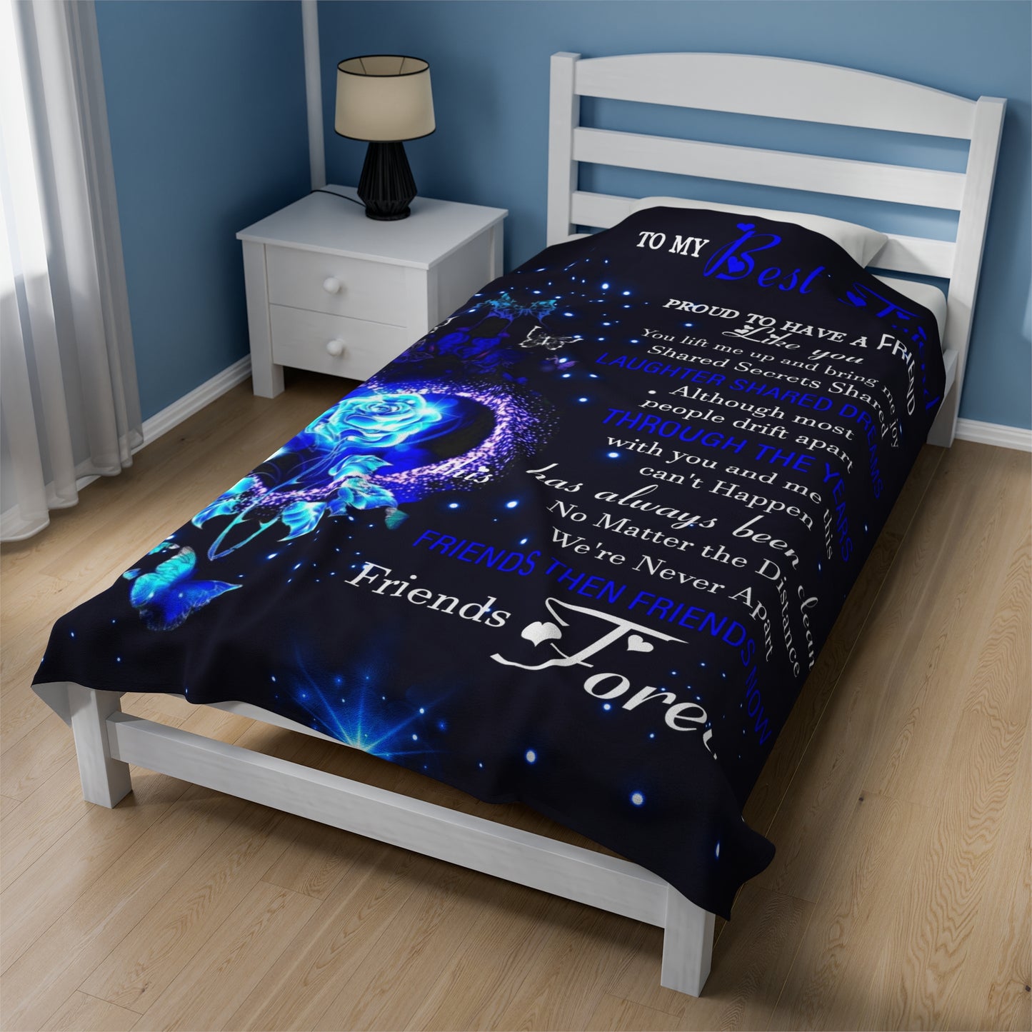 To My Friend | Proud To Have A Friend | Velveteen Plush Blanket 80"x60"