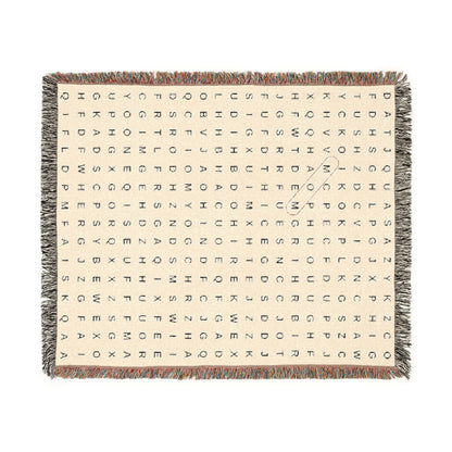 Modern Woven Blanket - Stylish Alphabet Design Cozy Throw