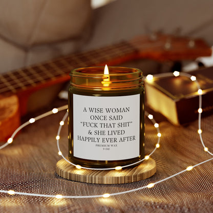 Funny | A Wise Woman | Scented Candles, Coconut Apricot Wax  9oz