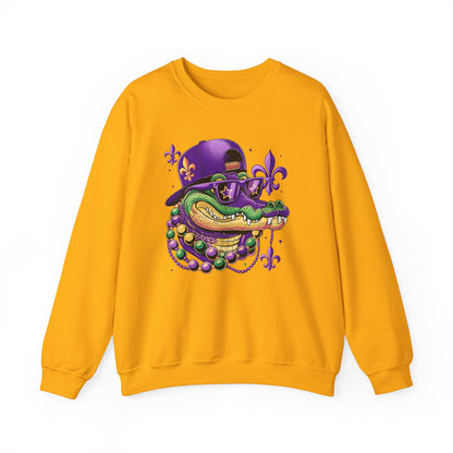 Mardi Gras | Crocodile | Unisex Heavy Blend™ Crewneck Sweatshirt
