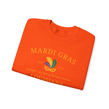 Mardi Gras | Mardi Louisiana  Gold | Unisex Heavy Blend™ Crewneck Sweatshirt