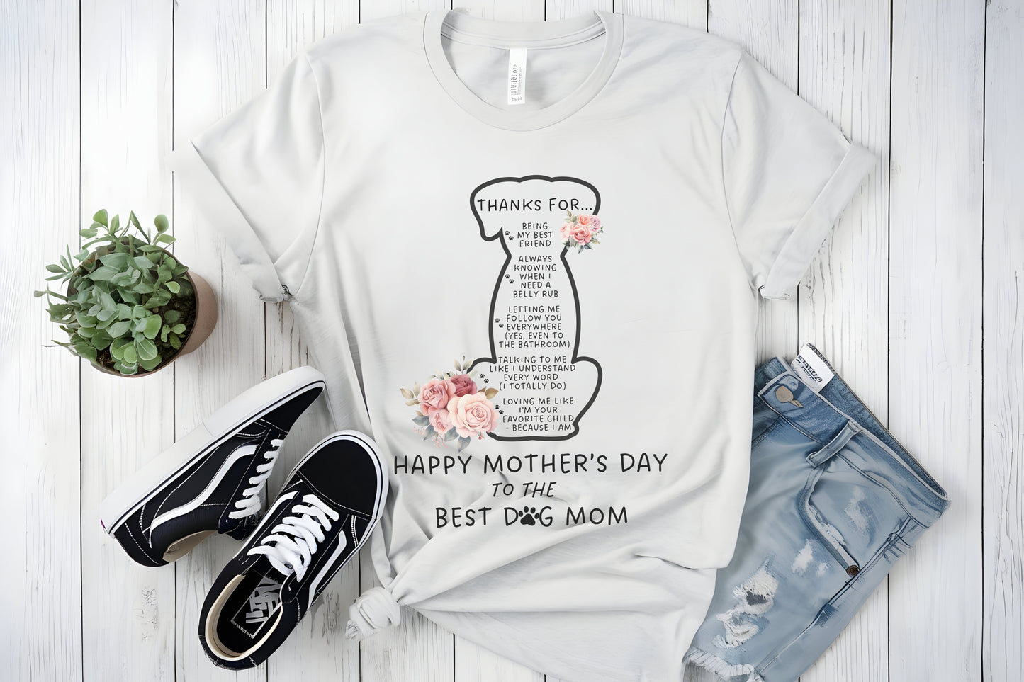 Happy Mother's Day Dog Mom Unisex Jersey Short Sleeve Tee