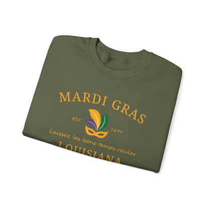 Mardi Gras | Mardi Louisiana  Gold | Unisex Heavy Blend™ Crewneck Sweatshirt
