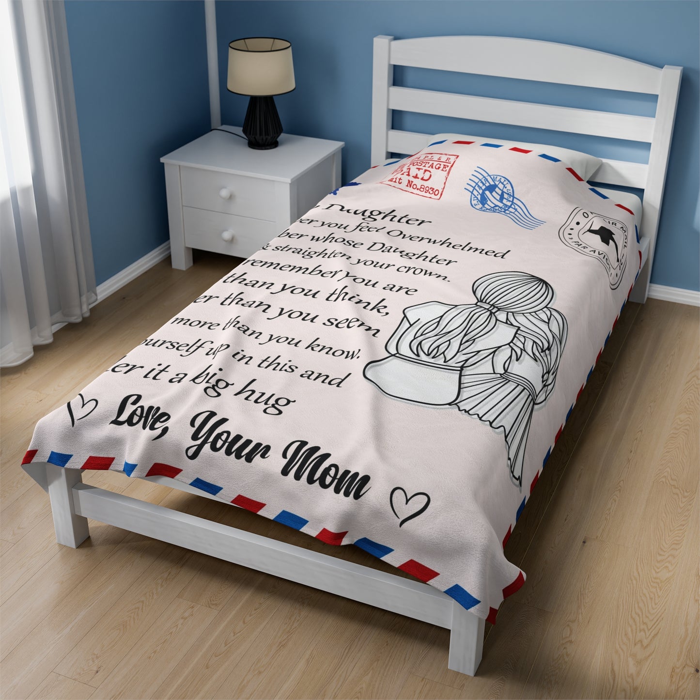 To My Daughter | Whenever YouFeel Overwhelmed | Velveteen Plush Blanket 80"x60"