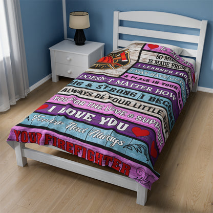 To My Mom  | So Much of Me | Velveteen Plush Blanket 80"x60"