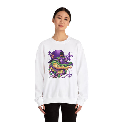 Mardi Gras | Crocodile | Unisex Heavy Blend™ Crewneck Sweatshirt