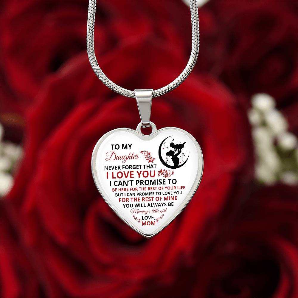 To My Daughter | Never Forget That | Luxury Graphic Heart Necklace