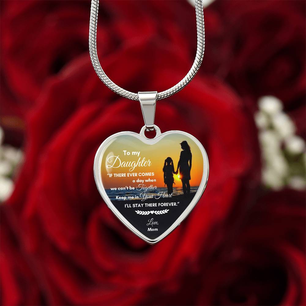 To My Daughter | If There Ever Comes | Luxury Graphic Heart Necklace