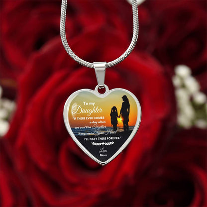 To My Daughter | If There Ever Comes | Luxury Graphic Heart Necklace