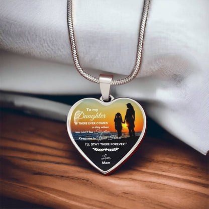 To My Daughter | If There Ever Comes | Luxury Graphic Heart Necklace