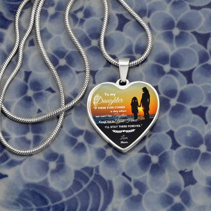 To My Daughter | If There Ever Comes | Luxury Graphic Heart Necklace