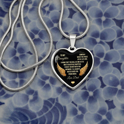 To My Daughter | I Know That You | Luxury Graphic Heart Necklace