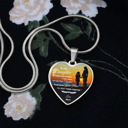 To My Daughter | If There Ever Comes | Luxury Graphic Heart Necklace