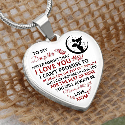 To My Daughter | Never Forget That | Luxury Graphic Heart Necklace