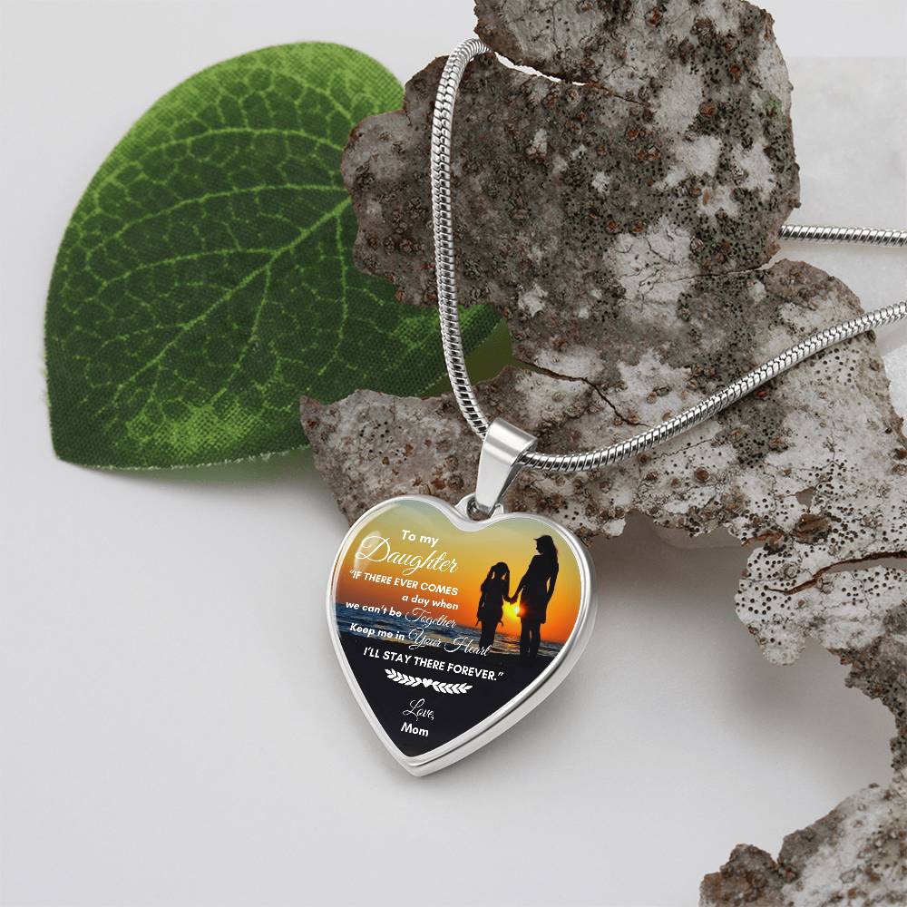 To My Daughter | If There Ever Comes | Luxury Graphic Heart Necklace
