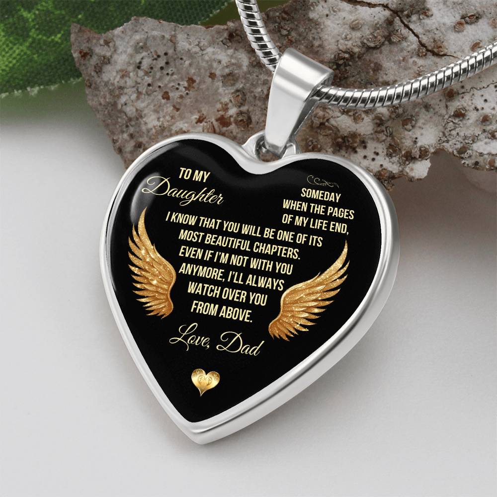 To My Daughter | I Know That You | Luxury Graphic Heart Necklace