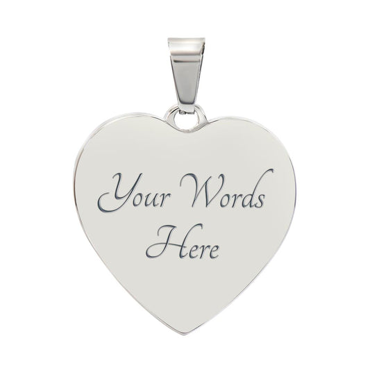 To My Daughter | Always Remember We Love You | Luxury Graphic Heart Necklace