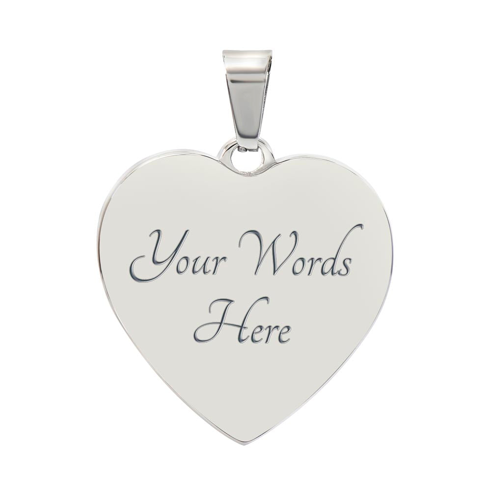To My Daughter | Always remember Mom Loves You | Luxury Graphic Heart Necklace