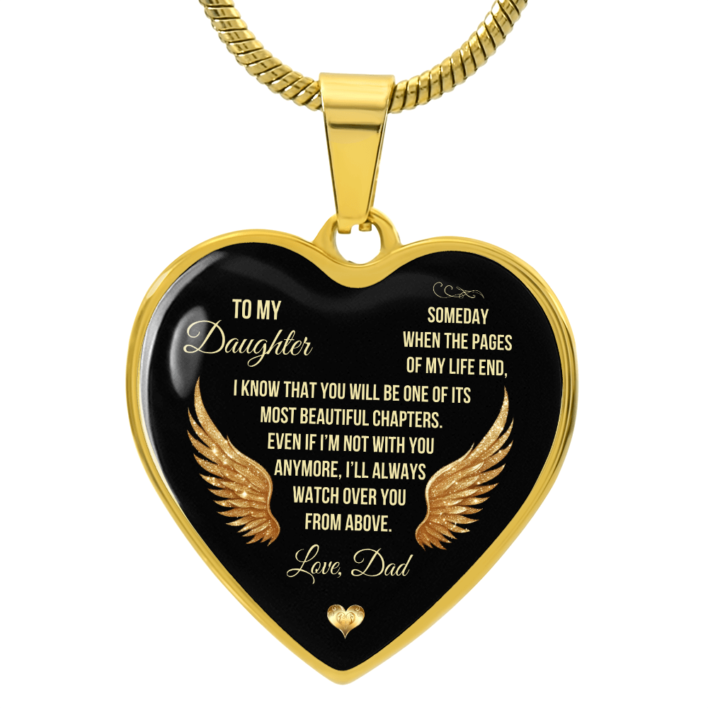 To My Daughter | I Know That You | Luxury Graphic Heart Necklace