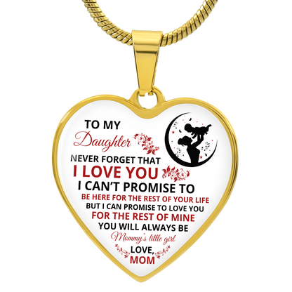 To My Daughter | Never Forget That | Luxury Graphic Heart Necklace