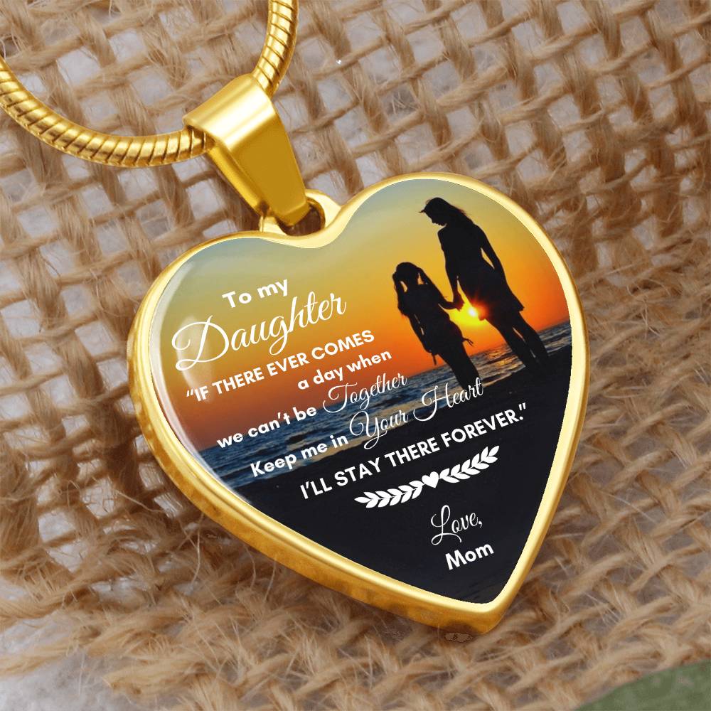 To My Daughter | If There Ever Comes | Luxury Graphic Heart Necklace
