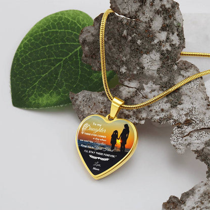 To My Daughter | If There Ever Comes | Luxury Graphic Heart Necklace