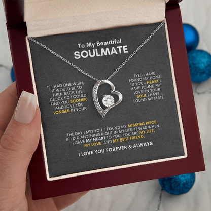 To My Soulmate | If I Had One Wish | Forever Love Necklace