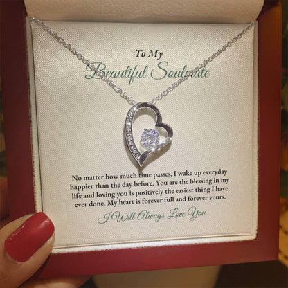 To My Soulmate | No Matter How Much | Forever Love Necklace