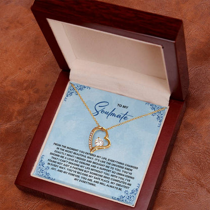 To My Soulmate | From The Moment You Entered| Forever Love Necklace