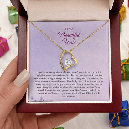 To My Wife | There's Something About You That I Can't Put In Words | Forever Love Necklace