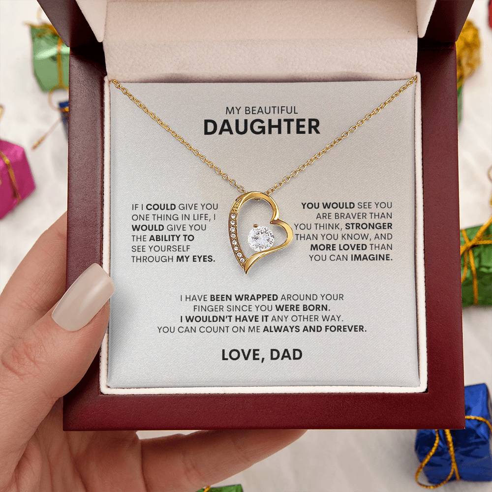 To My Daughter | If I Could Give You One Thing In Life | Forever Love Necklace