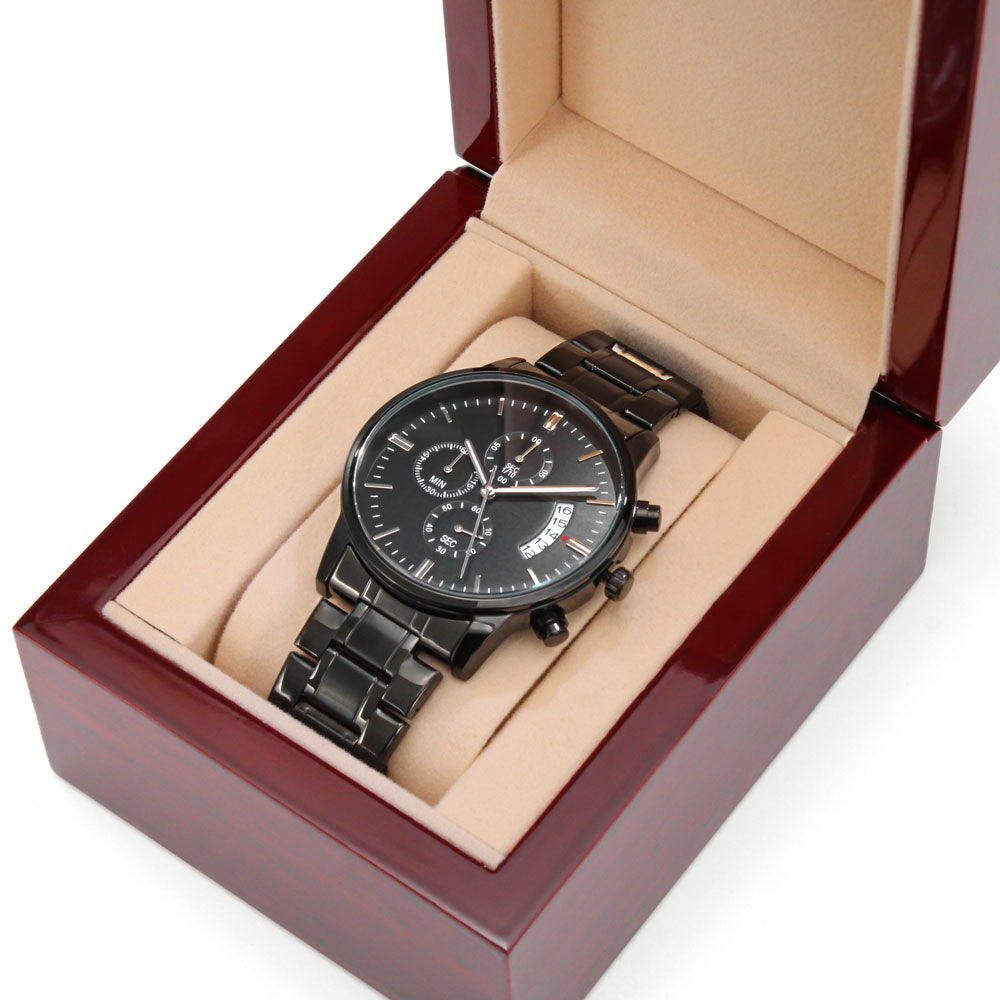 To My Husband | Being With You | Black Chronograph Watch