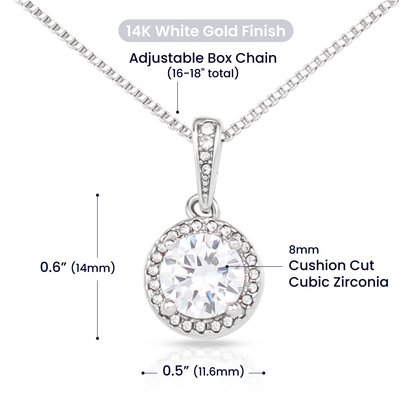To My Grand Daughter | I Hugged This Little Pendant | Eternal Hope Necklace