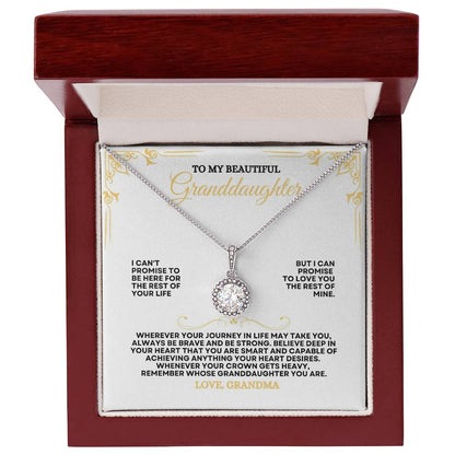 To My Grand Daughter | Wherever Your Journey In Life May Take You | Eternal Hope Necklace
