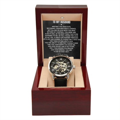 To My Husband | Meeting You Was Fate | Openwork Watch