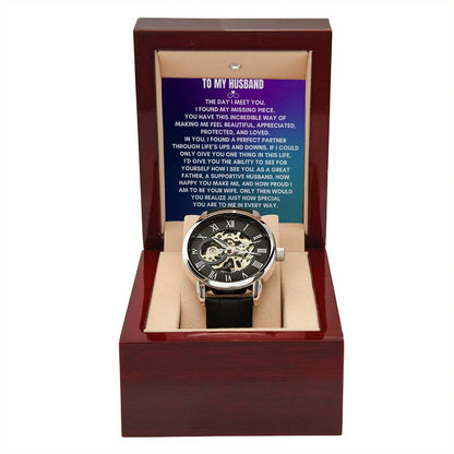 To My Husband | The Day I Meet You | Openwork Watch