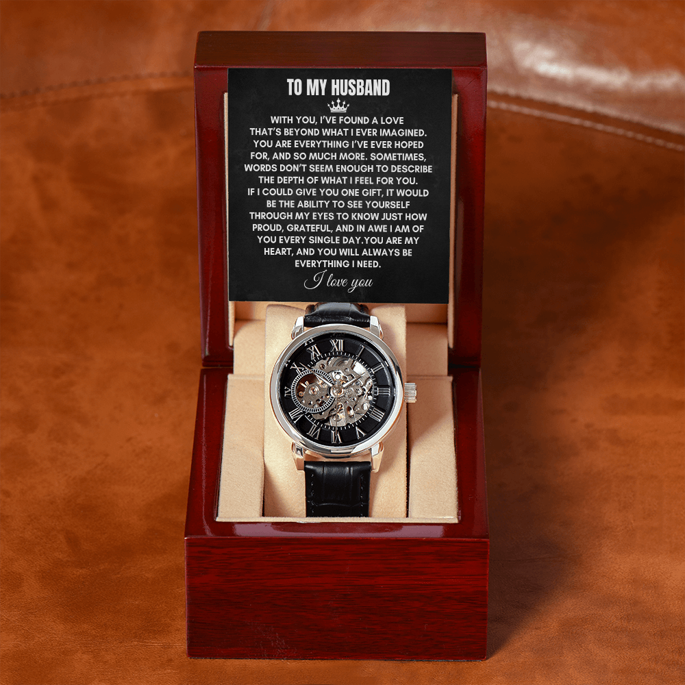 To My Husband | With You, I've Found A Love | Openwork Watch