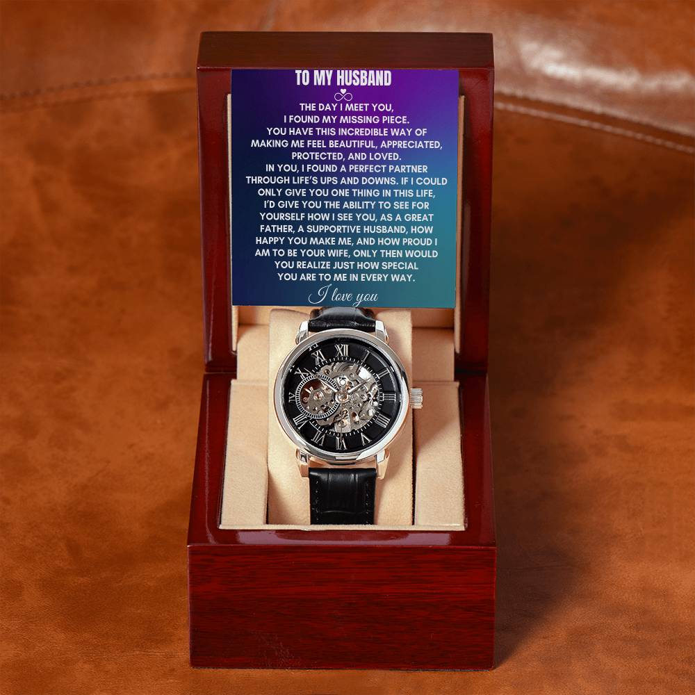 To My Husband | The Day I Meet You | Openwork Watch